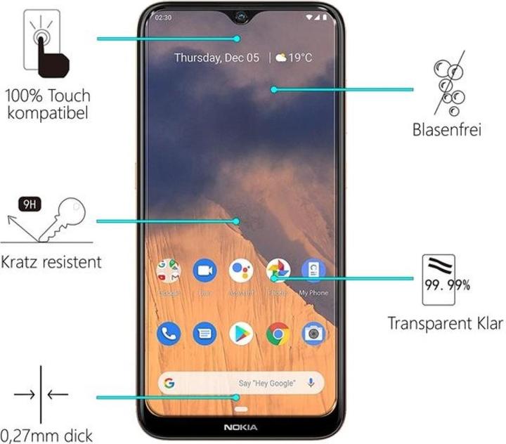 Actual product image Screenguard Nokia 2.3 Protective Glass Film Case Friendly Design (1 Piece, Nokia 2.3)