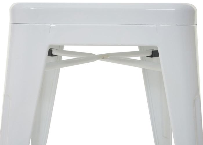 Actual product image Mendler Bar stool, bar chair counter stool, metal industrial design stackable - white