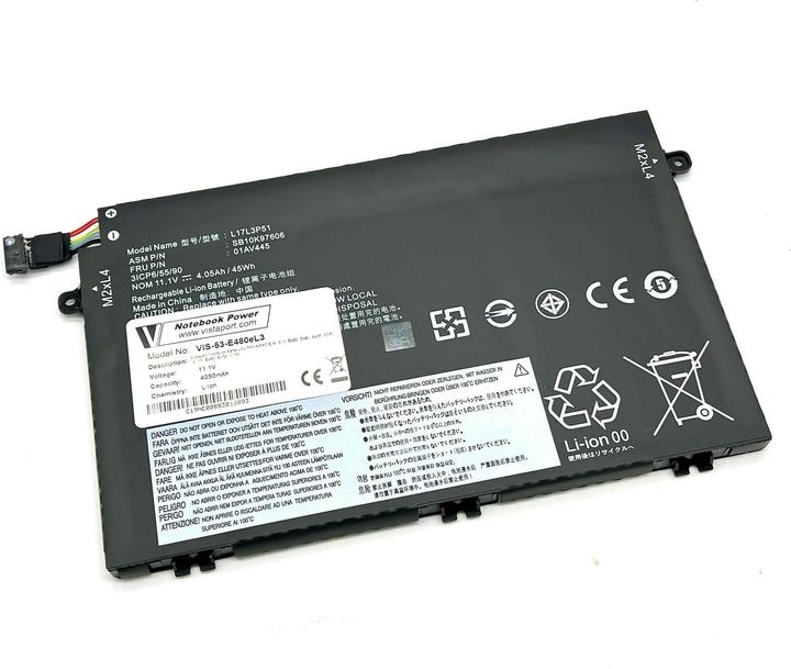 Immagine prodotto Vistaport Batteria per Lenovo ThinkPad E (3 Celle, 4050 mAh)