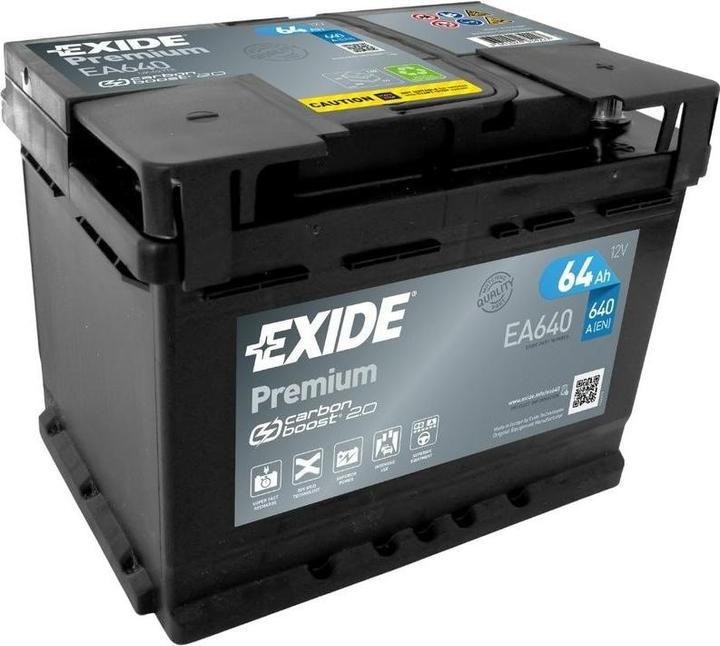 Exide Premium Carbon Boost EA640 (12 V, 64 Ah, 640 A)