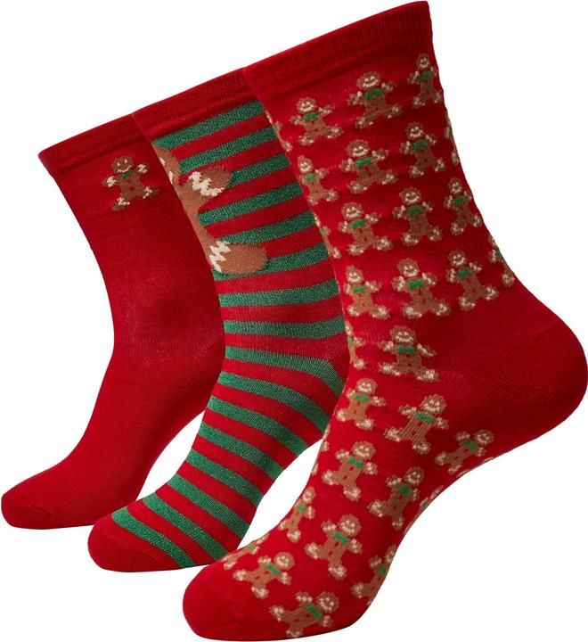 Urban Classics Christmas Gingerbread Lurex Socks 3-Pack (3er Pack, 39 - 42)