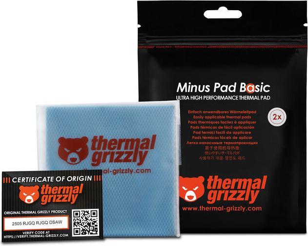Image du produit Thermal Grizzly Minus Pad Basic - 100x100x0,5 mm (2er Pack) (0.50 mm)