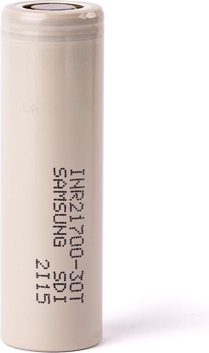 Actual product image Samsung Battery INR21700-30T maximum 35A current output (flat top) (1 pcs., 21700, 3000 mAh)