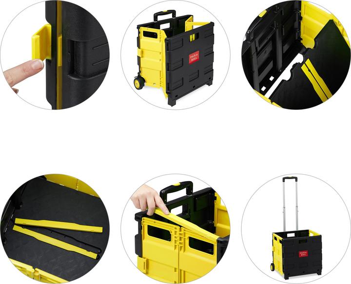 Immagine prodotto Relaxdays Carrello Portaspesa Pieghevole,Manico Telescopico