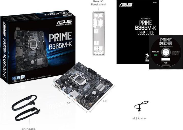 Actual product image ASUS Prime B365M-K (LGA 1151, Intel B365, uATX)
