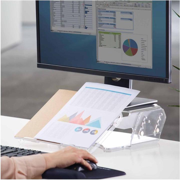 Productafbeelding Fellowes Clarity verstelbare monitorstandaard met documenthouder (Tabel)