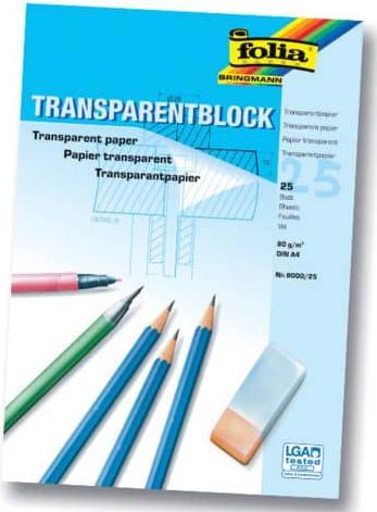 Actual product image Folia Transparent paper blocks (80 g/m², 25 x)
