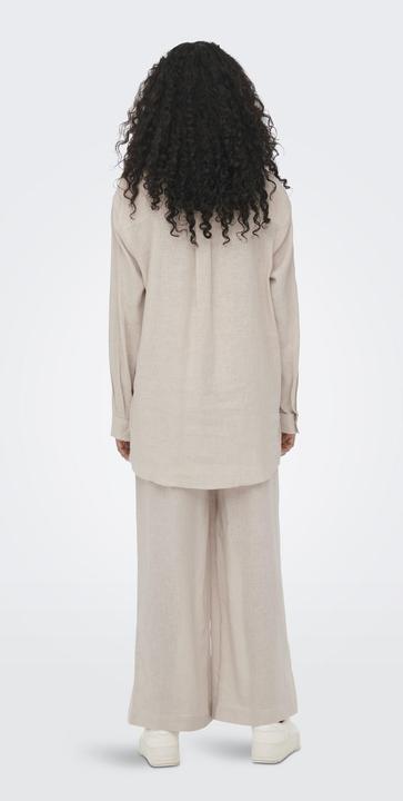 Actual product image Only Plain linen mix shirt (M)
