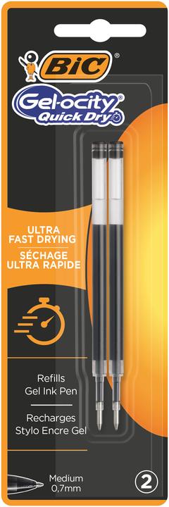 Image du produit Bic GELOCITY QUICK DRY - Recharge de stylo gel (Noir, 2 x)