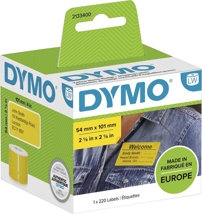 Dymo LW-Versand-/Namensschild-Etiketten GELB, 220 Etiketten