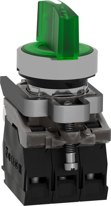 Image du produit Schneider Electric XB4BK133G5 Sélecteur lumineux complet vert 3 sélecteurs lumineux