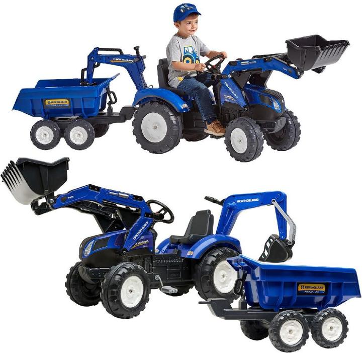 Actual product image Falk Toys New Holland Traktor + Anh. XL