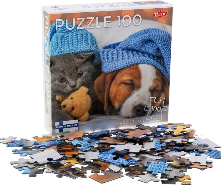 Image du produit Selecta Spielzeug Puzzle Gentil chaton et chien endormi, 100 pièces. (100 pièces)