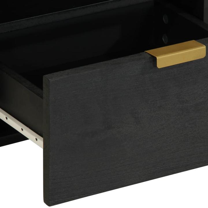 Immagine prodotto VidaXL Comodino Comodino Cassettiera Comodino Console da letto Materiale in legno nero (40 x 33 x 46 cm)