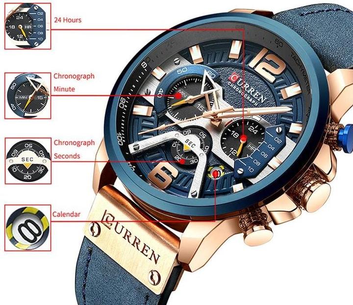 Actual product image Curren Mens Wristwatch (Chronograph, 48 mm)