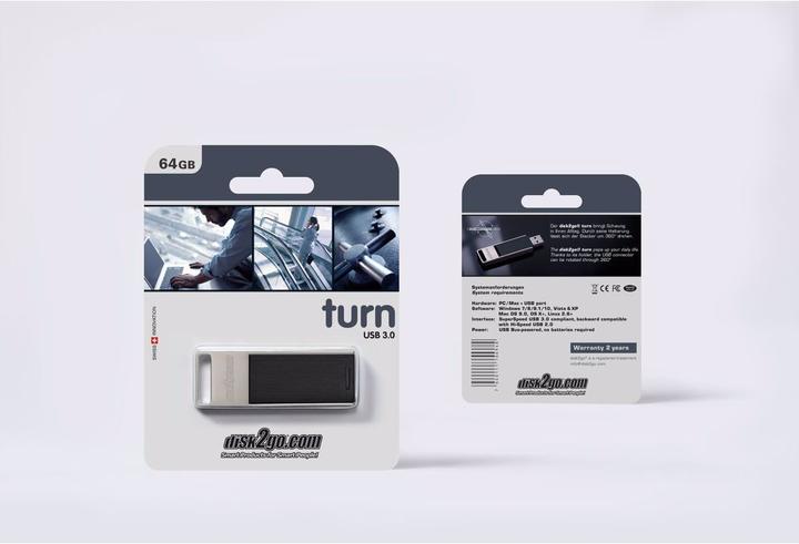 Image du produit Disk2go turn 3.0 (64 Go, USB-A)