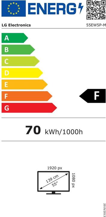 Energie-Label LG 55EW5P-M (1920 x 1080 Pixel, 55")