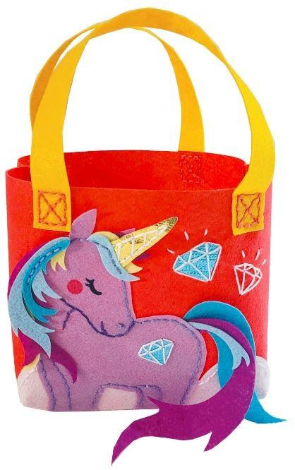 Image du produit Stnux Porte-monnaie créatif Rinkinys Licorne en feutre violet, fait main
