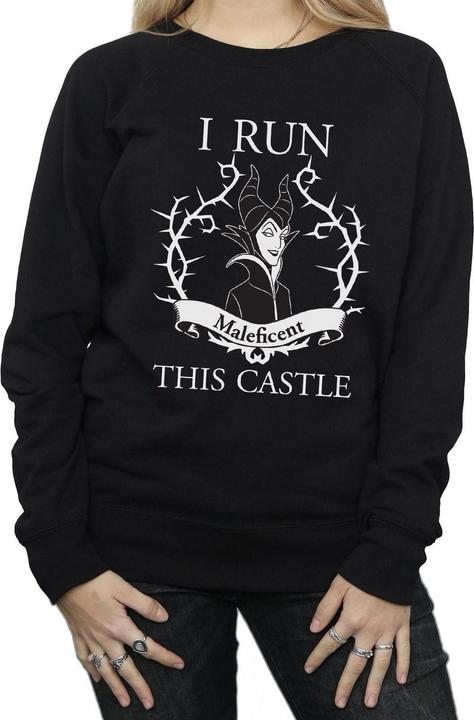 Actual product image Disney Womens/Ladies Maleficent I Run This Castle Sweatshirt (S)