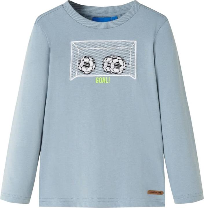 VidaXL Kinder-Langarmshirt Hellblau 128,Material: 100 (128)