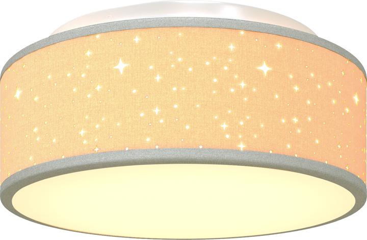 Actual product image VidaXL Ceiling light with star-shaped lampshade grey Ø 30 cm fabric E27 (E27)