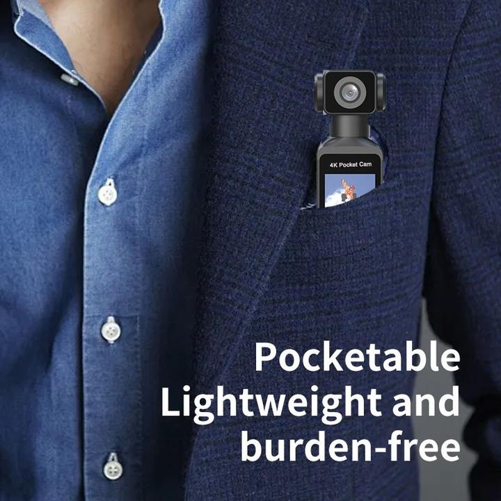 Image du produit PhoneLook Caméra d'action portable 4K avec objectif rotatif 270° légère rechargeable pour vlogging et voyage (Bluetooth, WiFi)