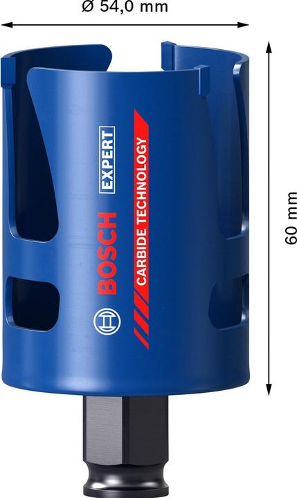 Immagine prodotto Bosch Professional Zubehör Sega a tazza EXPERT per materiale da costruzione, 54 x 60 mm (54 millimetri)