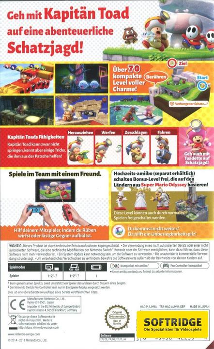 Immagine prodotto Nintendo Captain Toad: Treasure Tracker (Switch, DE)