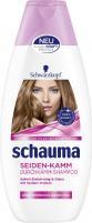 Actual product image Schwarzkopf Schauma silk comb shampoo, 400ml bottle (400 ml, Liquid shampoo)