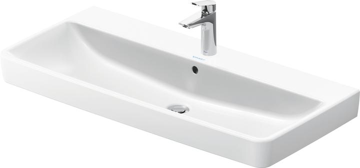 Duravit No.1 washbasin, 1 tap hole, with overflow, 1000x460mm, glazed underside (460 mm, 1000 mm)