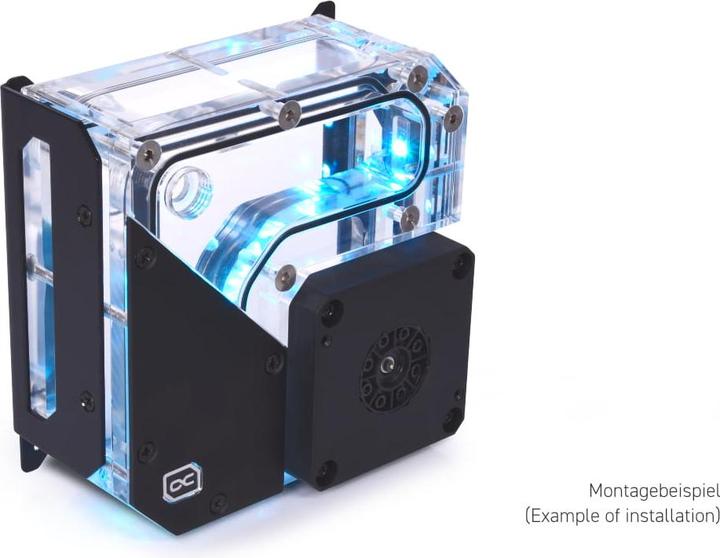 Produktbild Alphacool Rise Flat Reservoir DDC Ausgleichsbehälter mit Pumpe