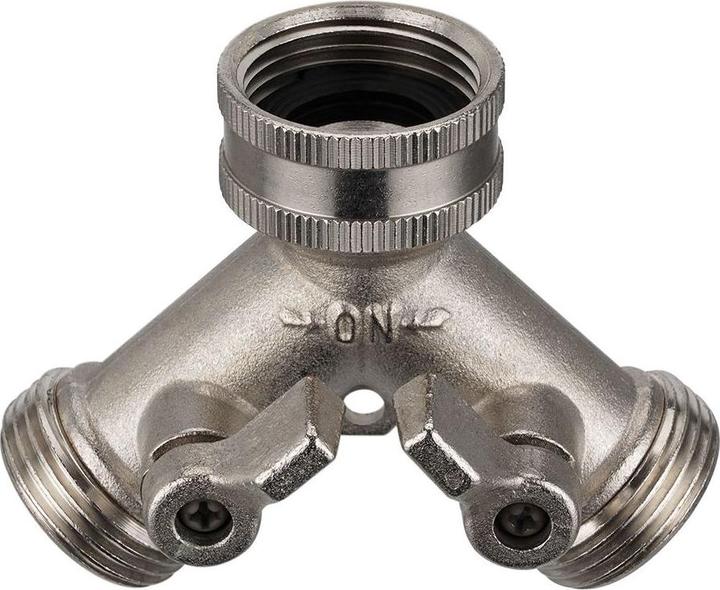 Immagine prodotto Alternativ Y Collettore metallico con rubinetti di arresto da 3/4 di pollice nichelato