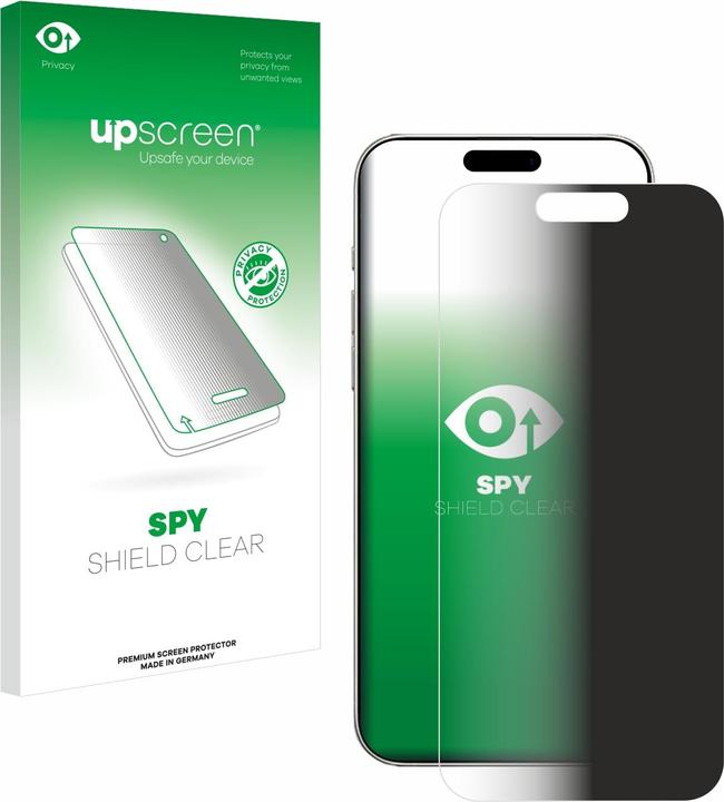 upscreen Anti-spionnetje privacyfolie Beschermfolie tegen blauw licht (1 Stuk, Apple iPhone 16)