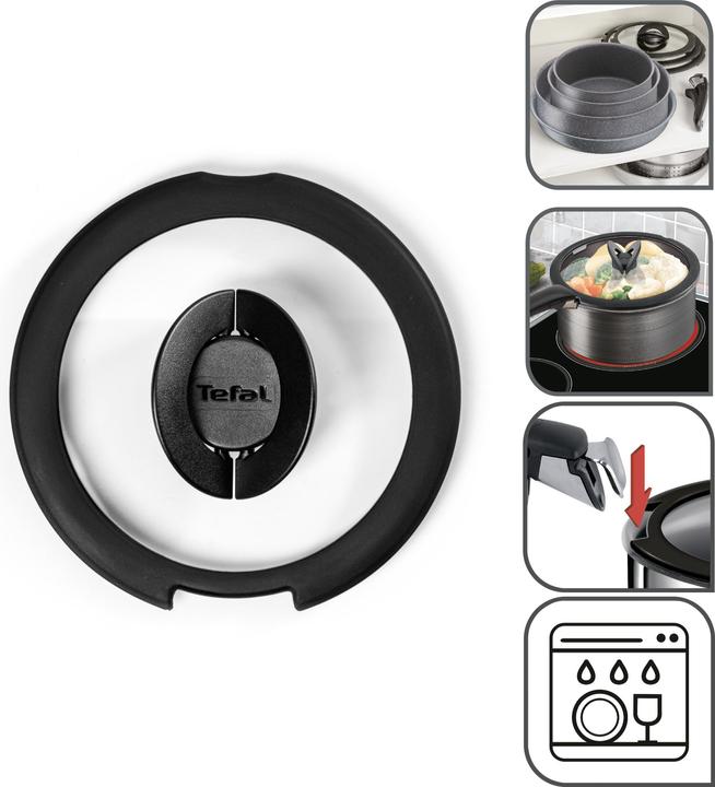 Productafbeelding Tefal Ingenio G6 glazen dekselset 16/18/20cm (20 cm, Plastic, Glas)