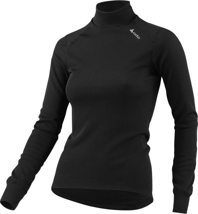 Odlo Tee Shirt Chaud WARM Femme Manches Longues Col Cheminée Noi