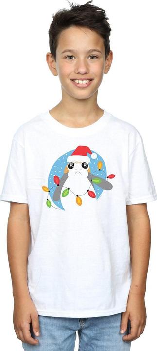 Produktbild Star Wars The Last Jedi Porg Christmas Lights TShirt Jungen (152, 158)