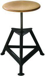 Actual product image Magni Strip steel swivel stool 3 legsH400-600mm RAL9005