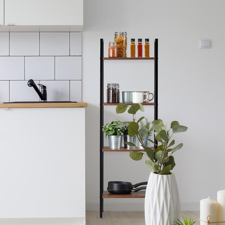 Actual product image Relaxdays Bookcase with 4 Shelves (44 x 31.5 x 136 cm)