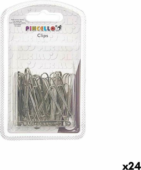 Image du produit Pincello Trombone argenté grand métal (24 pièces) (24 x)