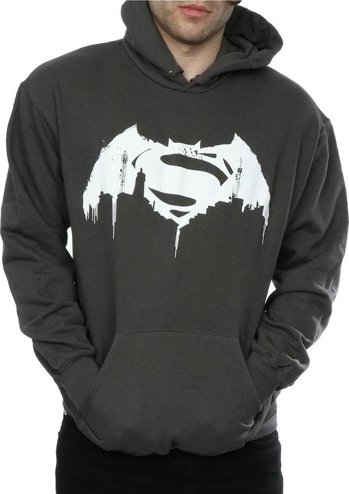 Actual product image Mens Batman v Superman Beaten Logo Hoodie (L)