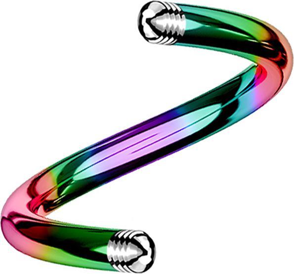 Produktbild Star Piercing Micro Spiralen-Stab farbig (ohne Messing, Chirurgenstahl 316L)