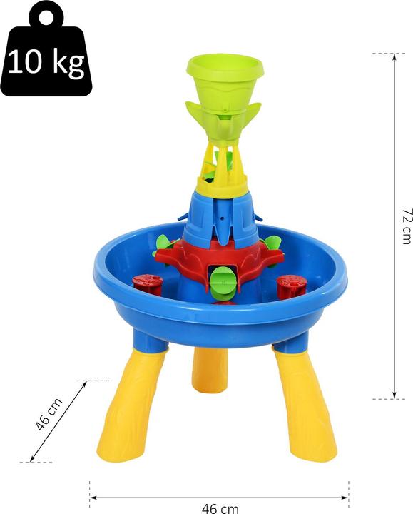 Produktbild Homcom Kinder Sandkastentisch mit 21-tlg. Zubehör