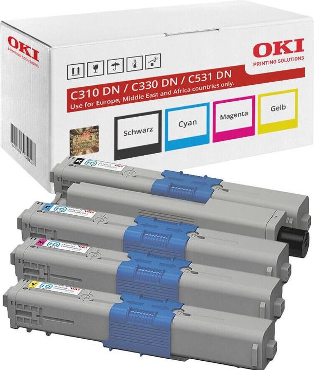 Produktbild OKI SET 4x Original Toner für C310DN C330DN C331DN C510DN C511DN C530DN C531DN