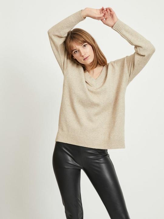 Image du produit Vila Pull en tricot oversize et à col en V (XL)