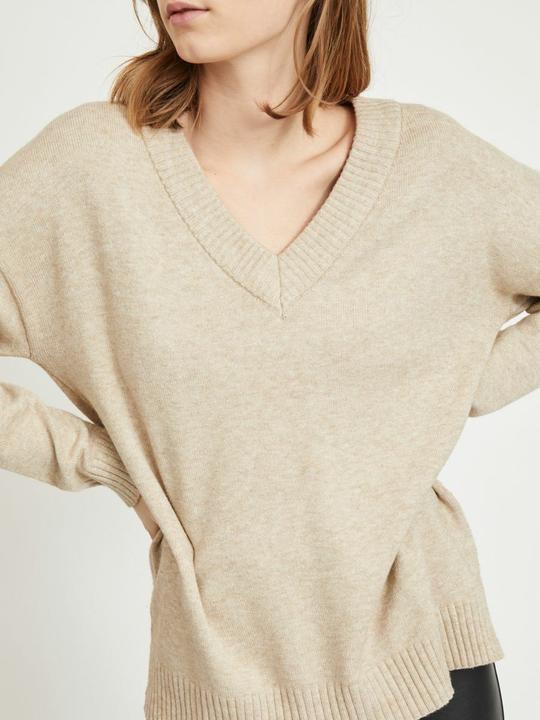 Image du produit Vila Pull en tricot oversize et à col en V (XL)