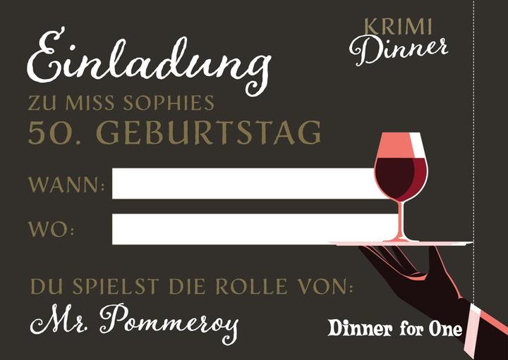 Produktbild Dinner for one - Krimi Dinner (Deutsch)