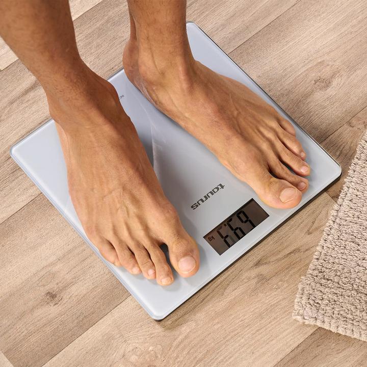Produktbild Taurus Inception Digital Bathroom Scale 28cm x 28cm Tempered Glass - Blue (180 kg)