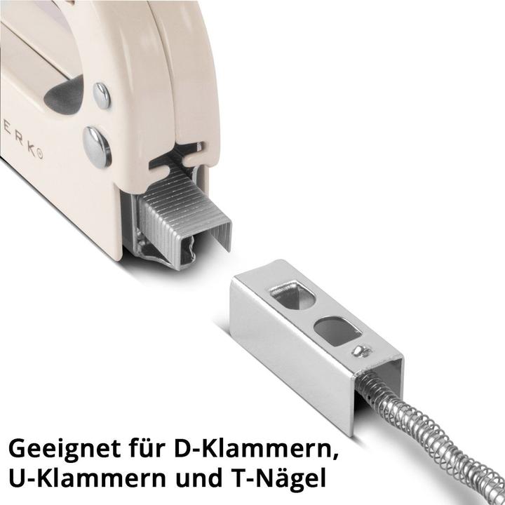 Immagine prodotto Stahlwerk Set di pinzatrici manuali con rimuovi graffe + 1500 graffe e chiodi