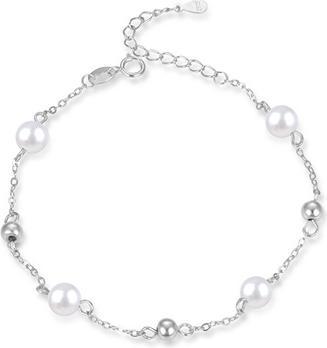Produktbild Agato Elegant silver bracelet with pearls AGB759/21P