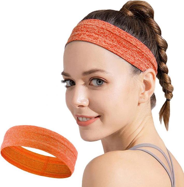 Actual product image Hurtel Elastic fabric headband for running fitness orange